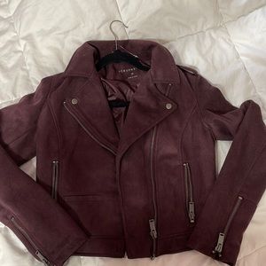 Suede burgundy jacket